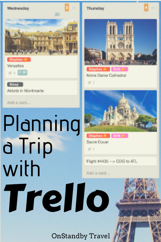 Planning a Trip with Trello Pin