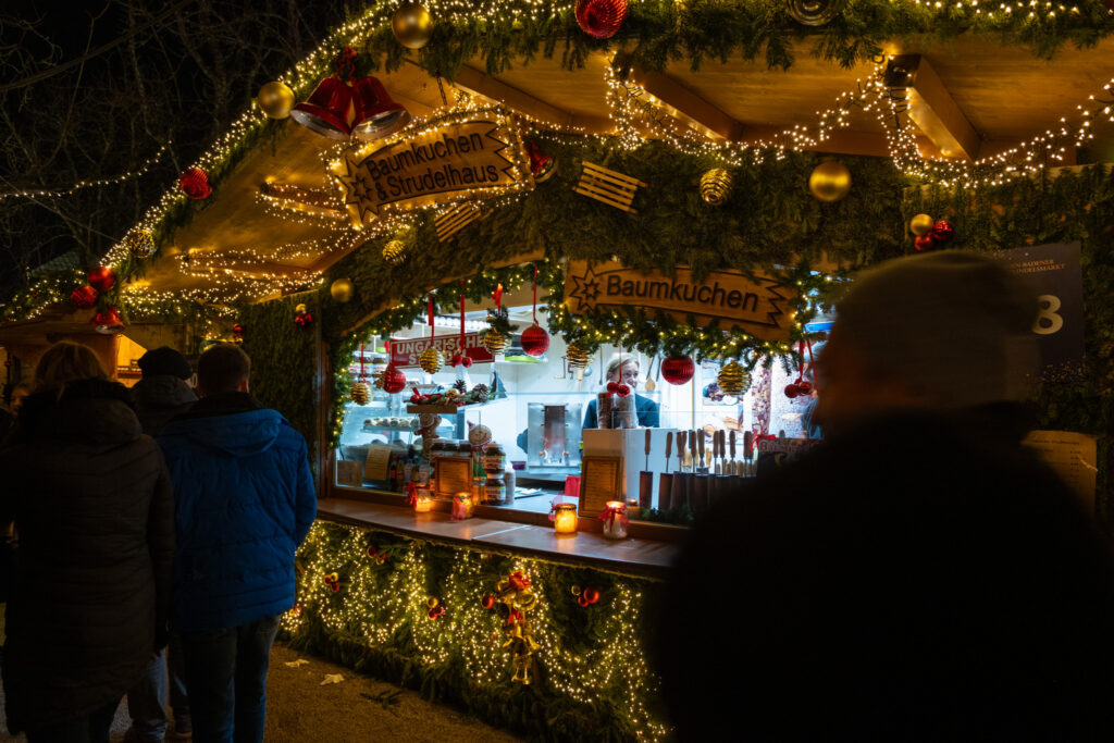 Typical Christmas market stall